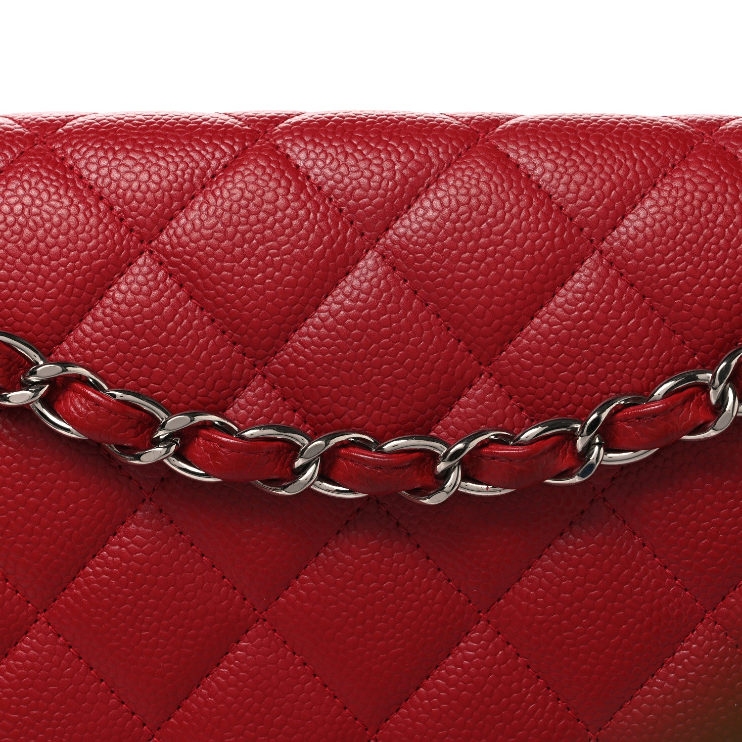 Chanel Caviar Quilted Maxi Single Flap Red 7 of 9