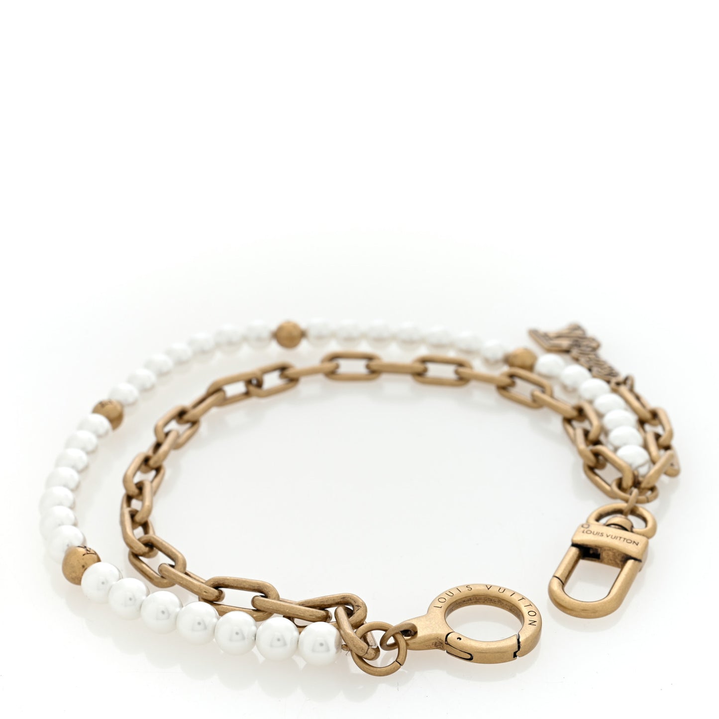 Chain Belt Pearls Bag Charm Belt Gold
