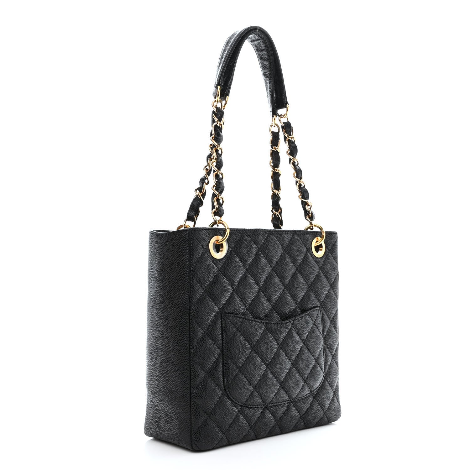 Chanel Caviar Quilted Petit Shopping Tote PST Black 3 of 12