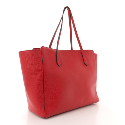 Gucci Dollar Calfskin Medium Swing Tote Red 3 of 10