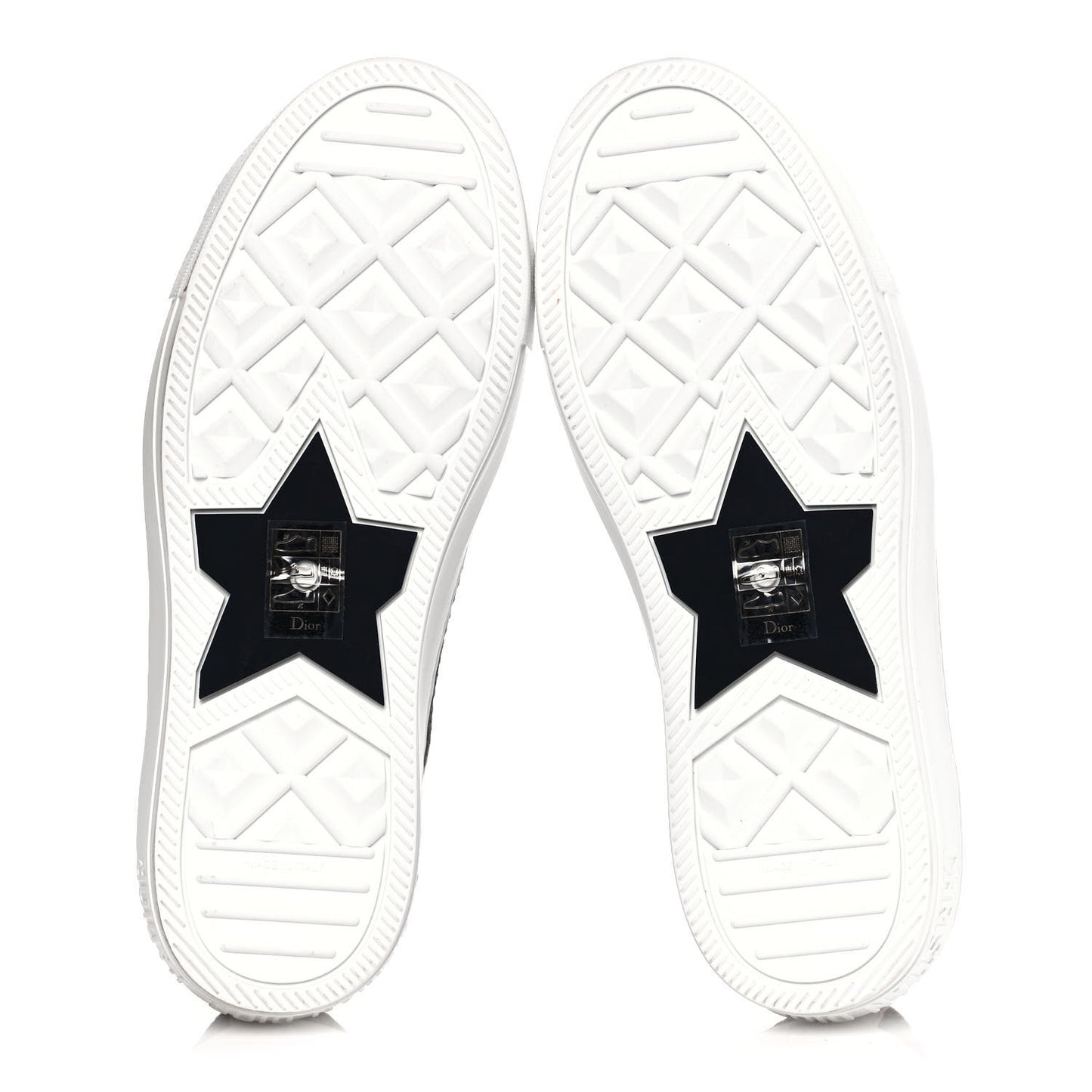 Resille Embroidered Walk'N'Dior Low Top Sneakers 36.5 Black