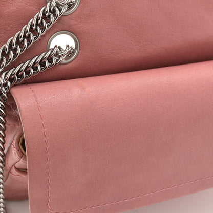 Chanel Washed Lambskin Quilted Medium Double Flap Bijoux Chain Pink 11 of 12