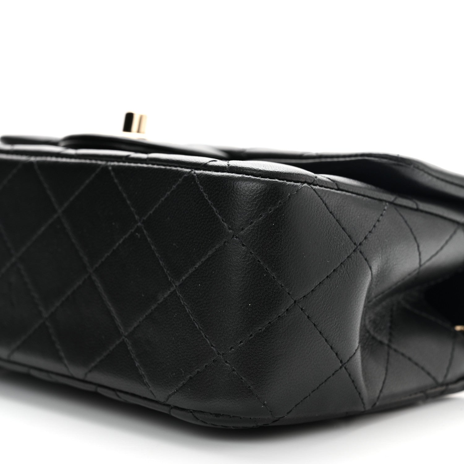 Chanel Lambskin Quilted Mini Top Handle Rectangular Flap Black 9 of 11