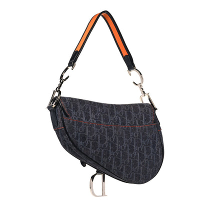 Christian Dior Denim Monogram Flight Saddle Bag 2 of 13