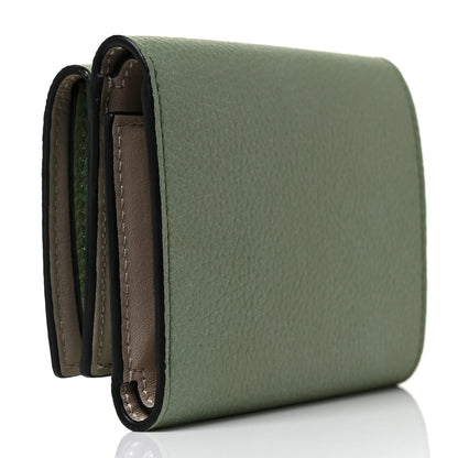 Loewe Grained Calfskin Tri-Fold Wallet Rosemary Tan 3 of 8