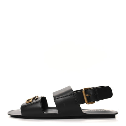 Gucci Calfskin Mens GG Marmont Sandals 11 Black 1 of 9