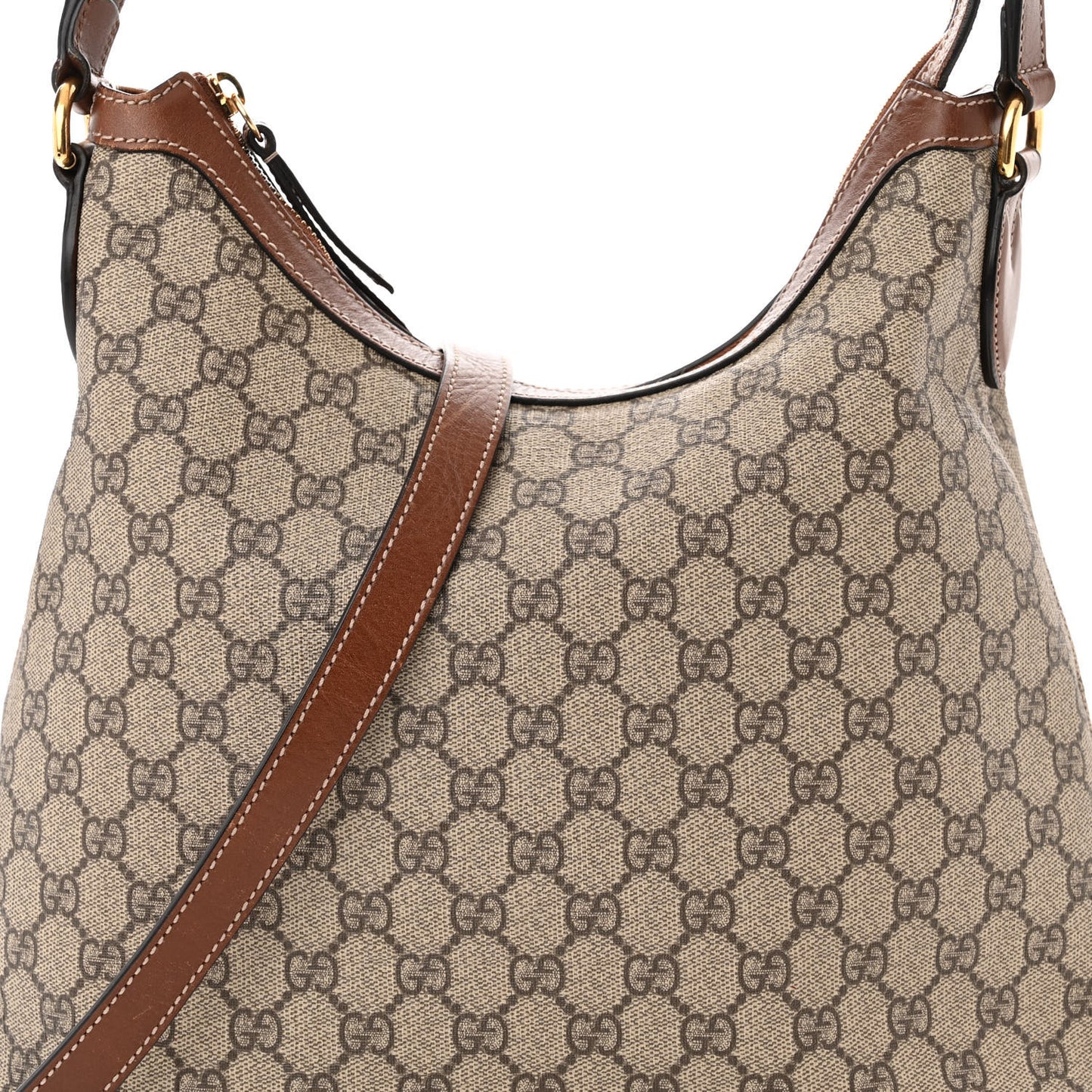 GG Supreme Monogram Linea A Hobo Brown