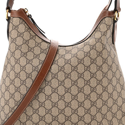 Gucci GG Supreme Monogram Linea A Hobo Brown 9 of 15