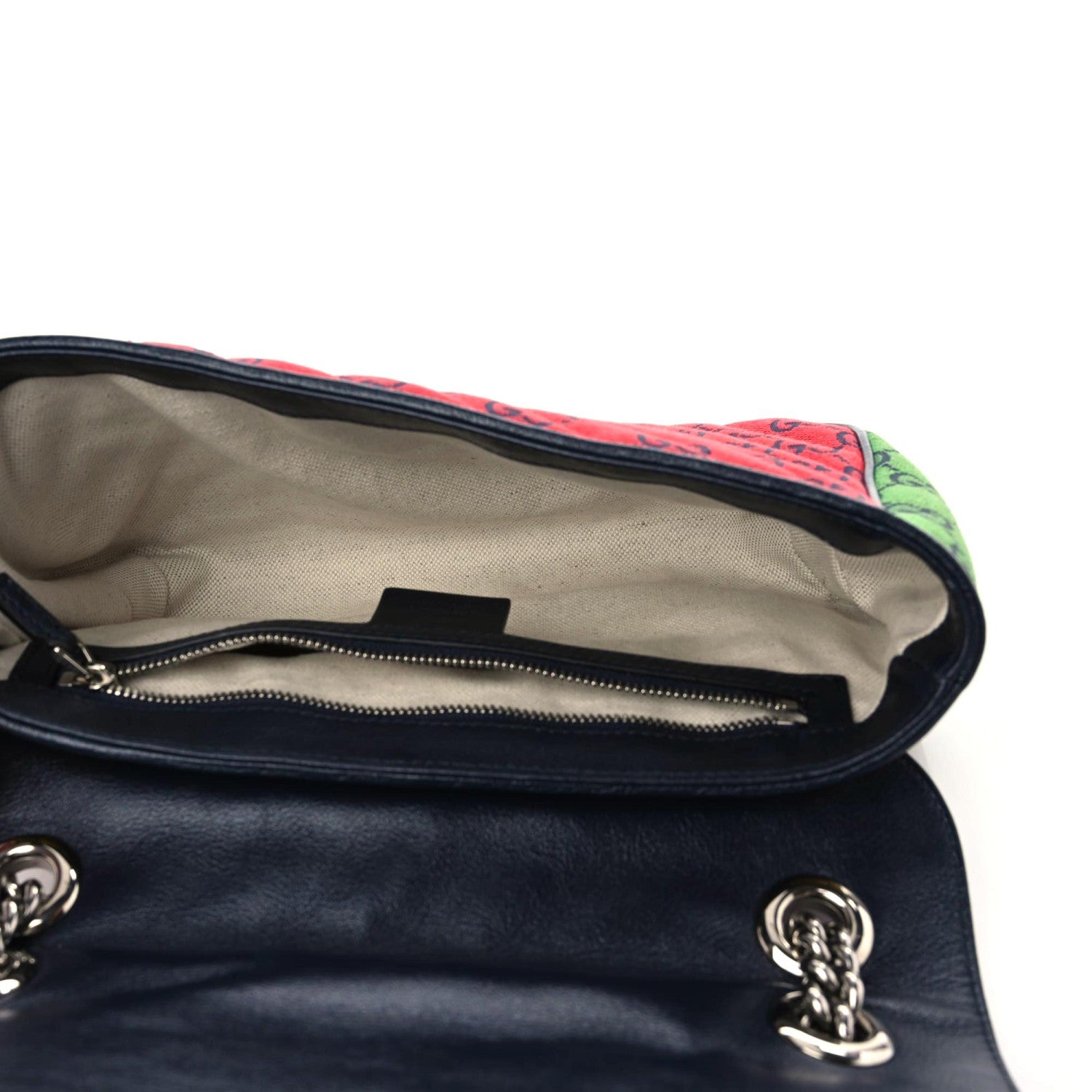 Gucci Monogram Multicolor Matelasse Diagonal Small GG Marmont Shoulder Bag Pink Blue Red Yellow Green 9 of 14
