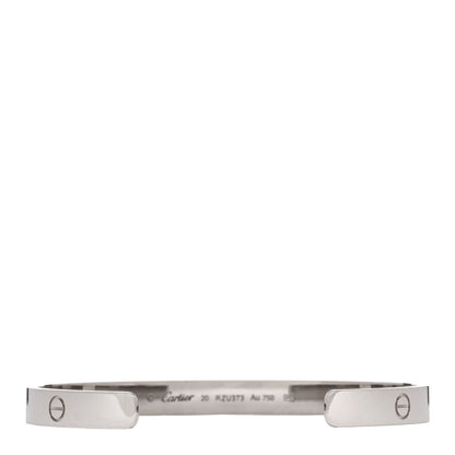 Cartier 18K White Gold LOVE Cuff Bracelet 20 2 of 4