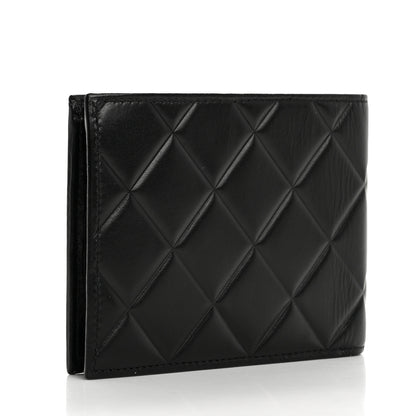 Chanel Calfskin Quilted Mens Small Pour Monsieur Wallet Black 3 of 11