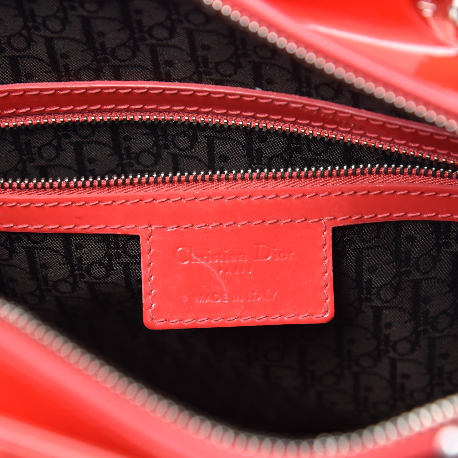 Christian Dior Patent Cannage Large Lady Dior Red 8 of 14