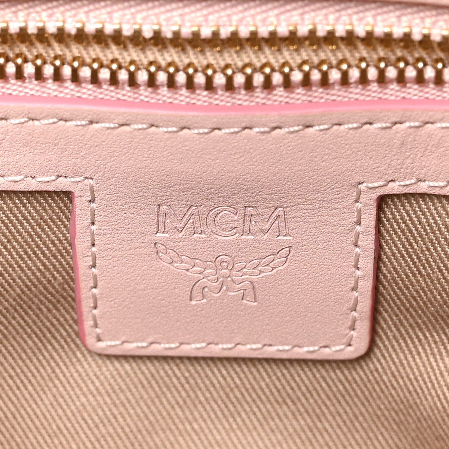 MCM Visetos Medium Crossbody Pouch Powder Pink 6 of 9