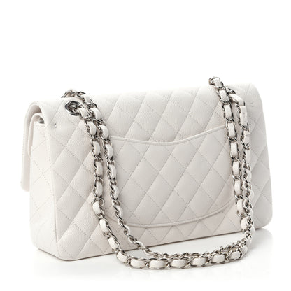 Chanel Caviar Quilted Medium Double Flap White 4 of 12