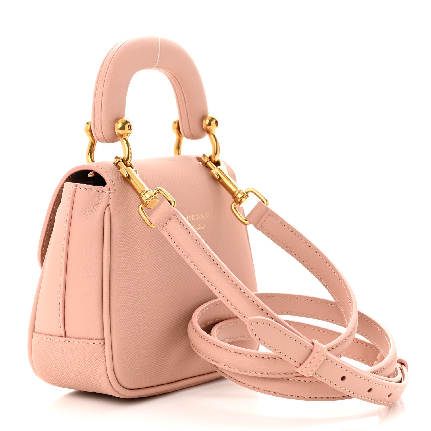 Burberry Trench Calfskin Mini DK88 Top Handle Bag Light Pink 3 of 9