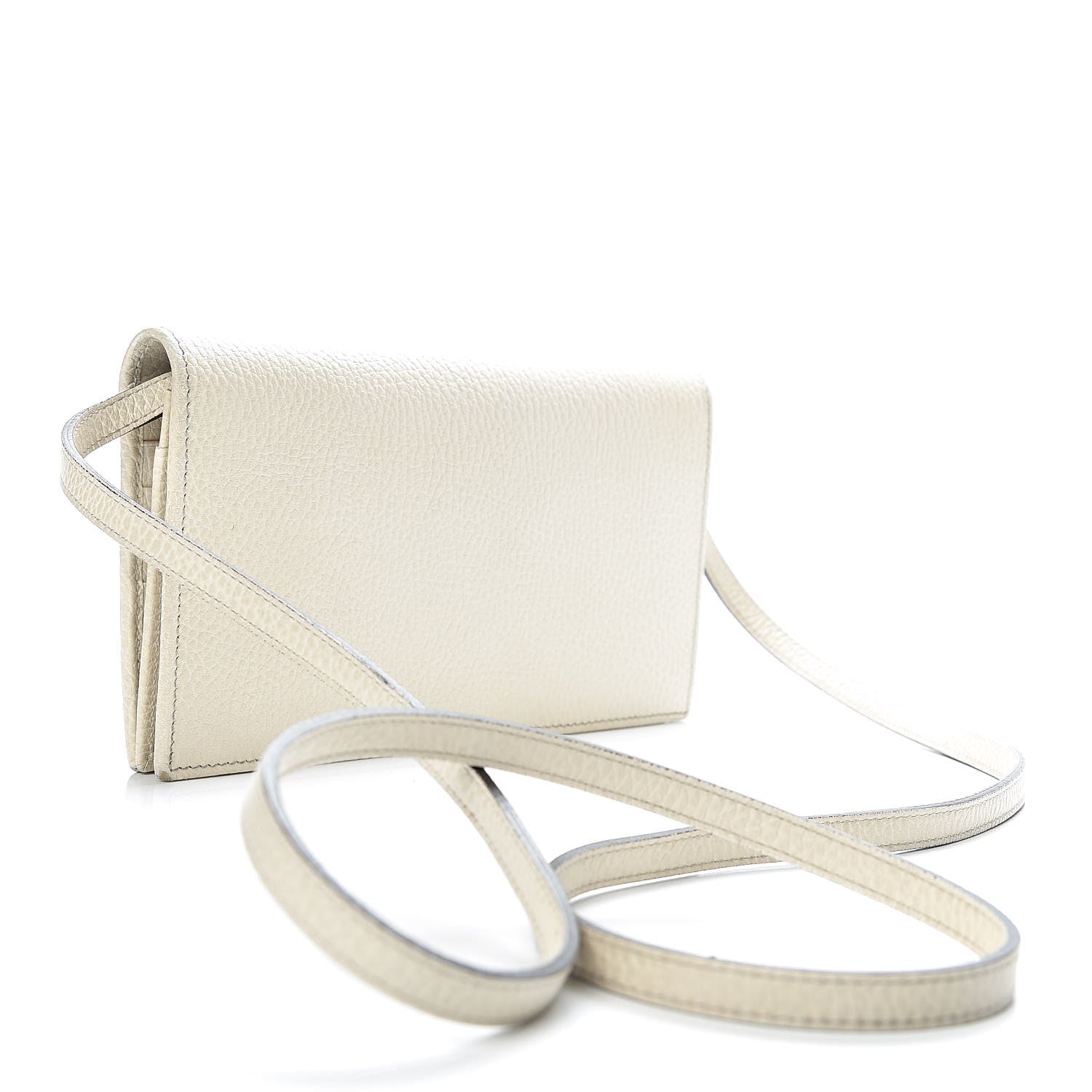 Gucci Dollar Calfskin Mini Swing Wallet Bag Mystic White 3 of 10