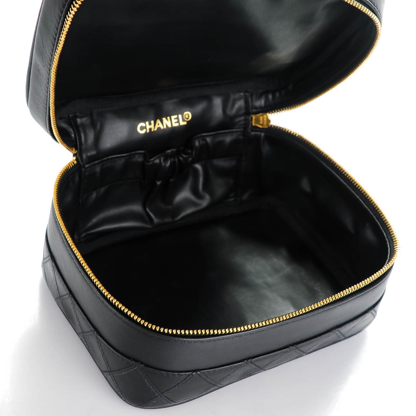 Calfskin Vanity Cosmetic Case Black