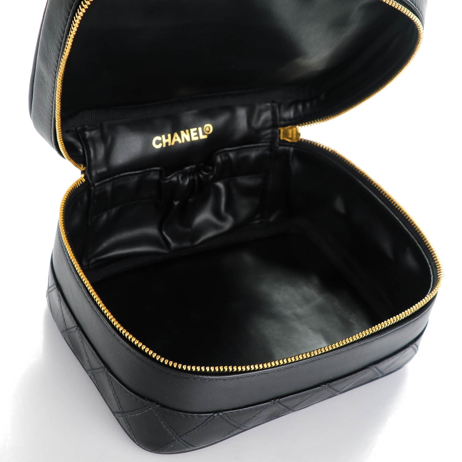 Chanel Calfskin Vanity Cosmetic Case Black 5 of 8