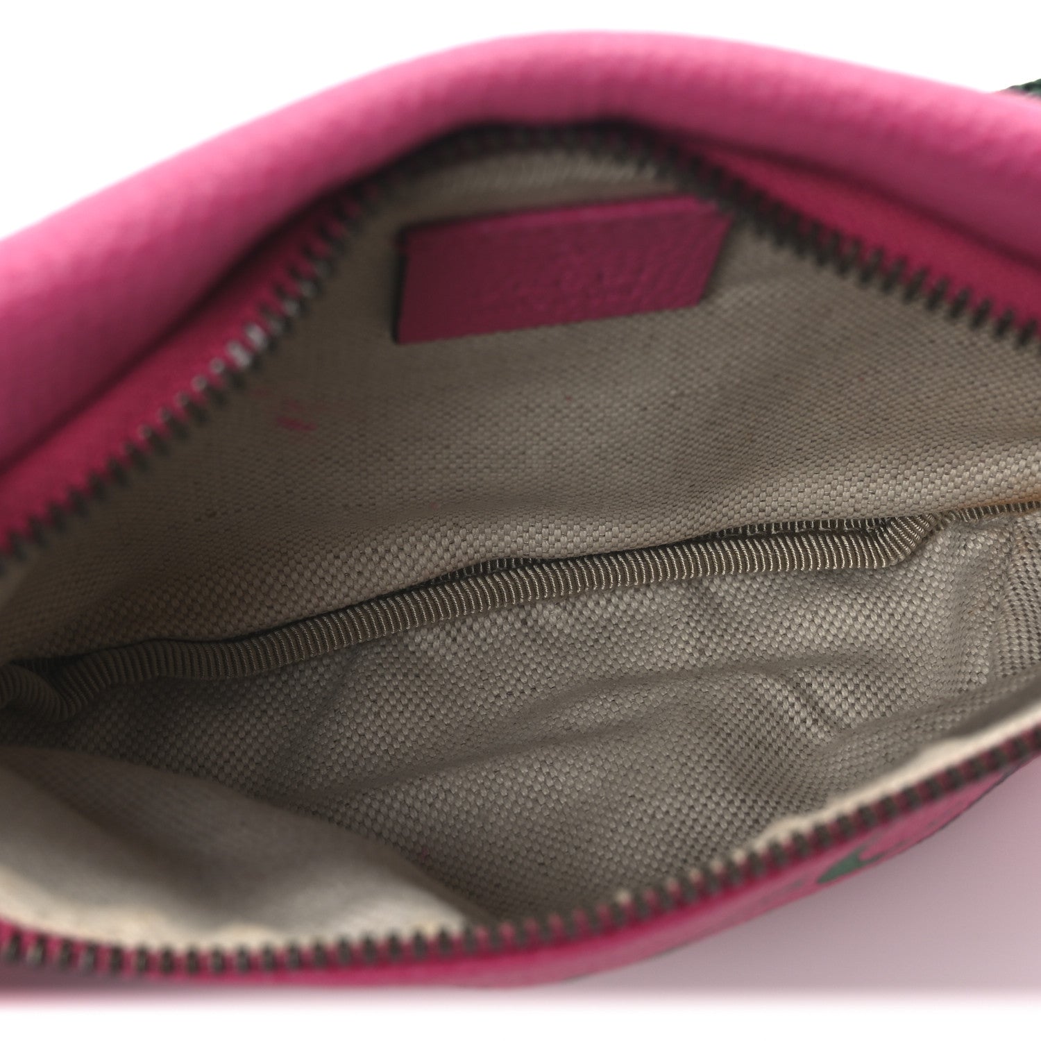 Gucci Grained Calfskin Small Logo Belt Bag Box Pink Green 5 of 11