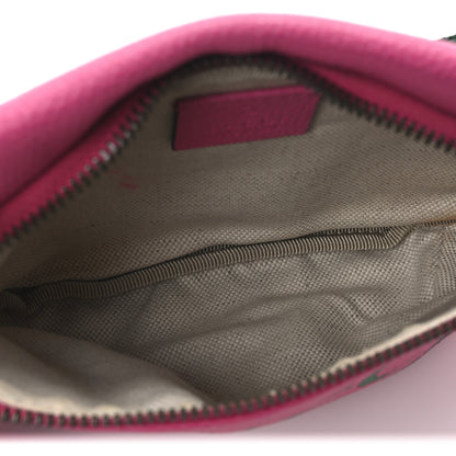 Gucci Grained Calfskin Small Logo Belt Bag Box Pink Green 5 of 11