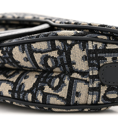 Christian Dior Oblique Mini Saddle Bag Blue 10 of 10