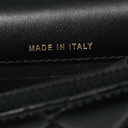 Chanel Calfskin Quilted Maxi Pearls Clutch With Chain Black 6 of 9