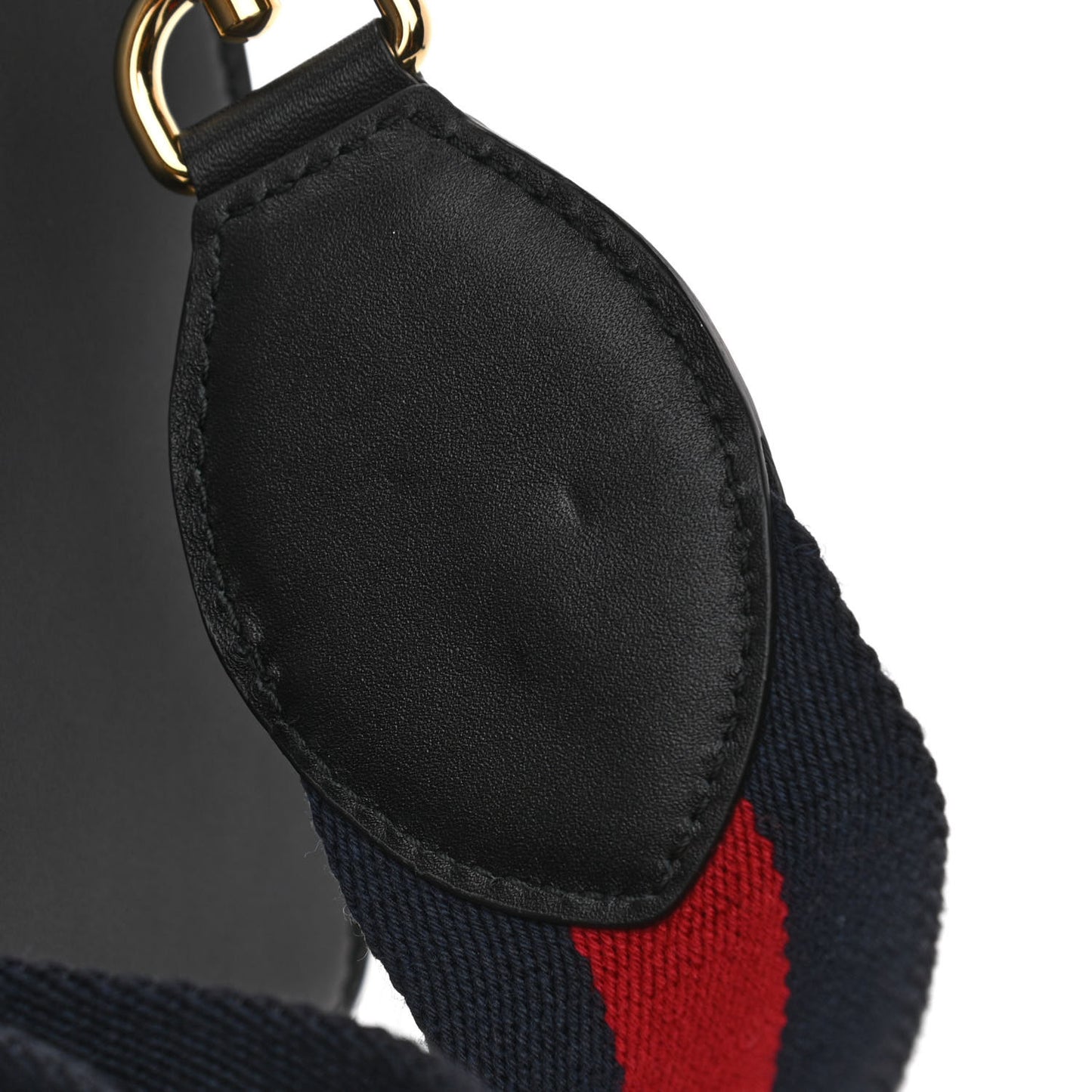 Nappa Bamboo Web Mini Nymphaea Top Handle Bag Black