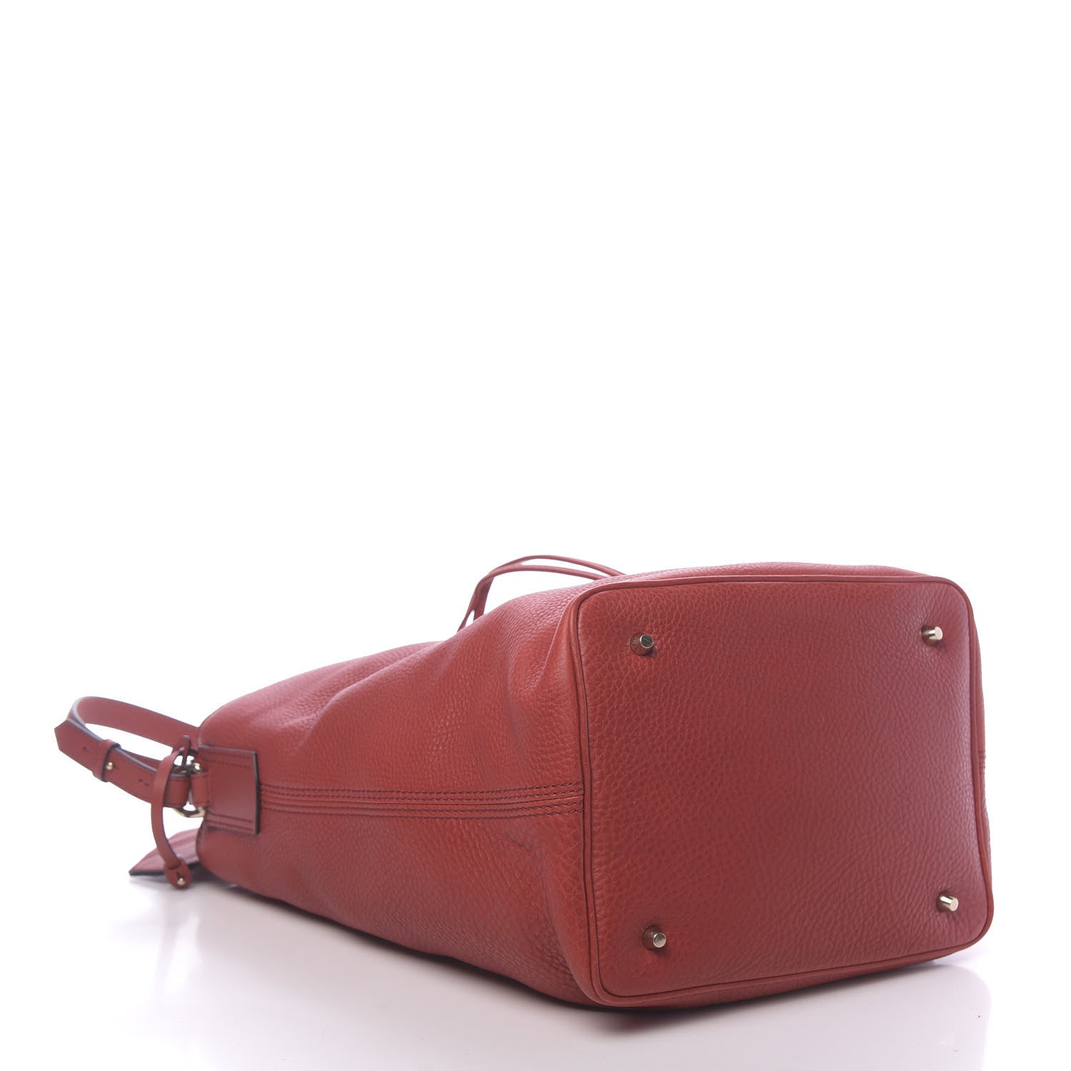 Burberry Grainy Calfskin Medium Ashby Hobo Cadmium Red 4 of 13