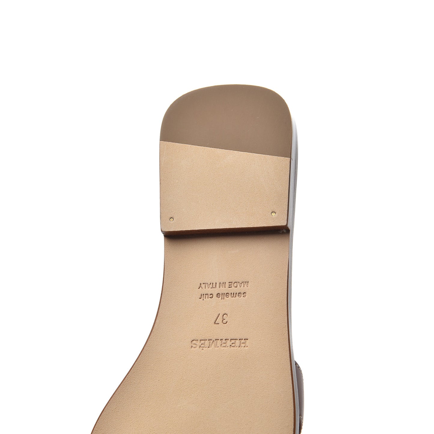 Box Calfskin Oran Sandals 37 Gold