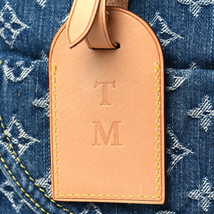 Louis Vuitton Monogram Denim Sac Plat Blue 10 of 11