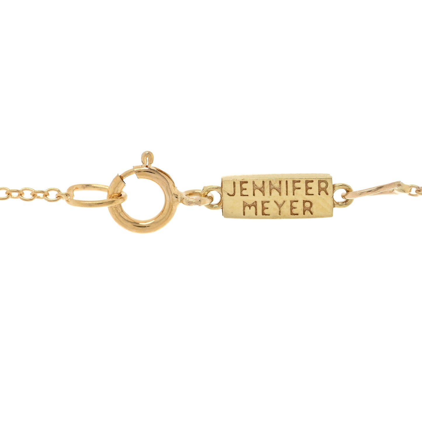 18K Yellow Gold Cross Bar Necklace
