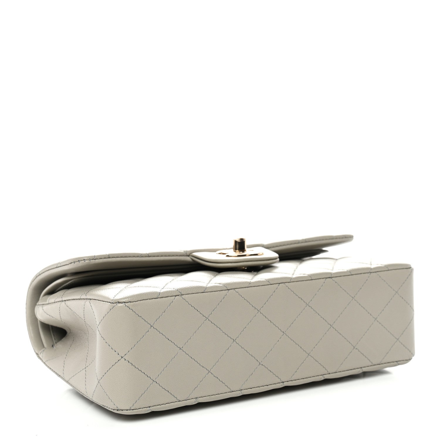 Chanel Lambskin Quilted Small Double Flap Grey 4 of 11