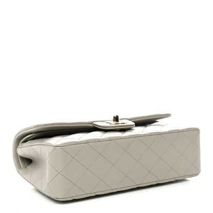 Chanel Lambskin Quilted Small Double Flap Grey 4 of 11
