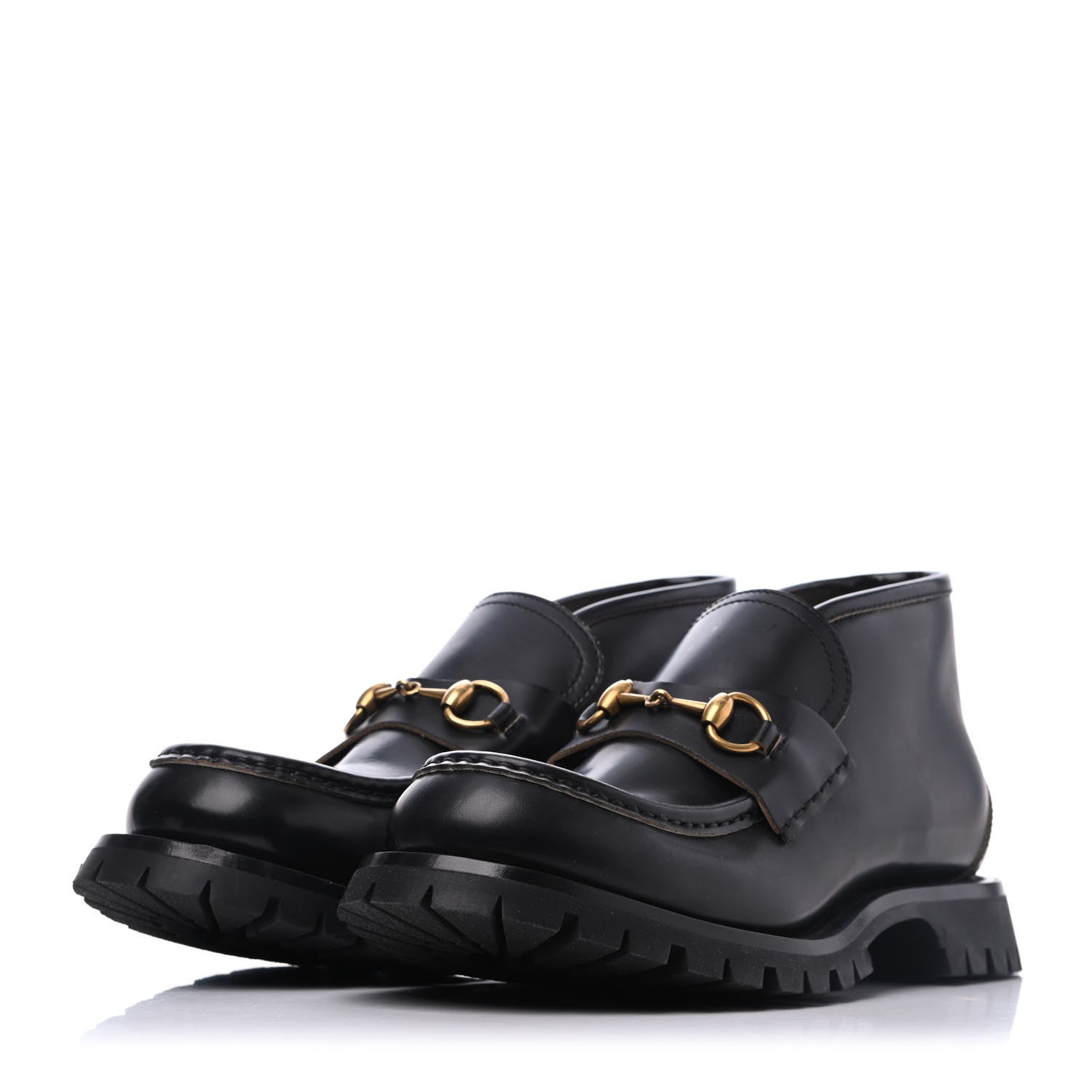 Gucci Cordovan Lux Mens Harald Horsebit Ankle Boots 8.5 Black 3 of 12