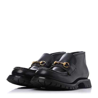 Gucci Cordovan Lux Mens Harald Horsebit Ankle Boots 8.5 Black 3 of 12