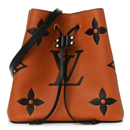 Louis Vuitton Empreinte Monogram Giant Crafty Neonoe MM Caramel Black 3 of 11