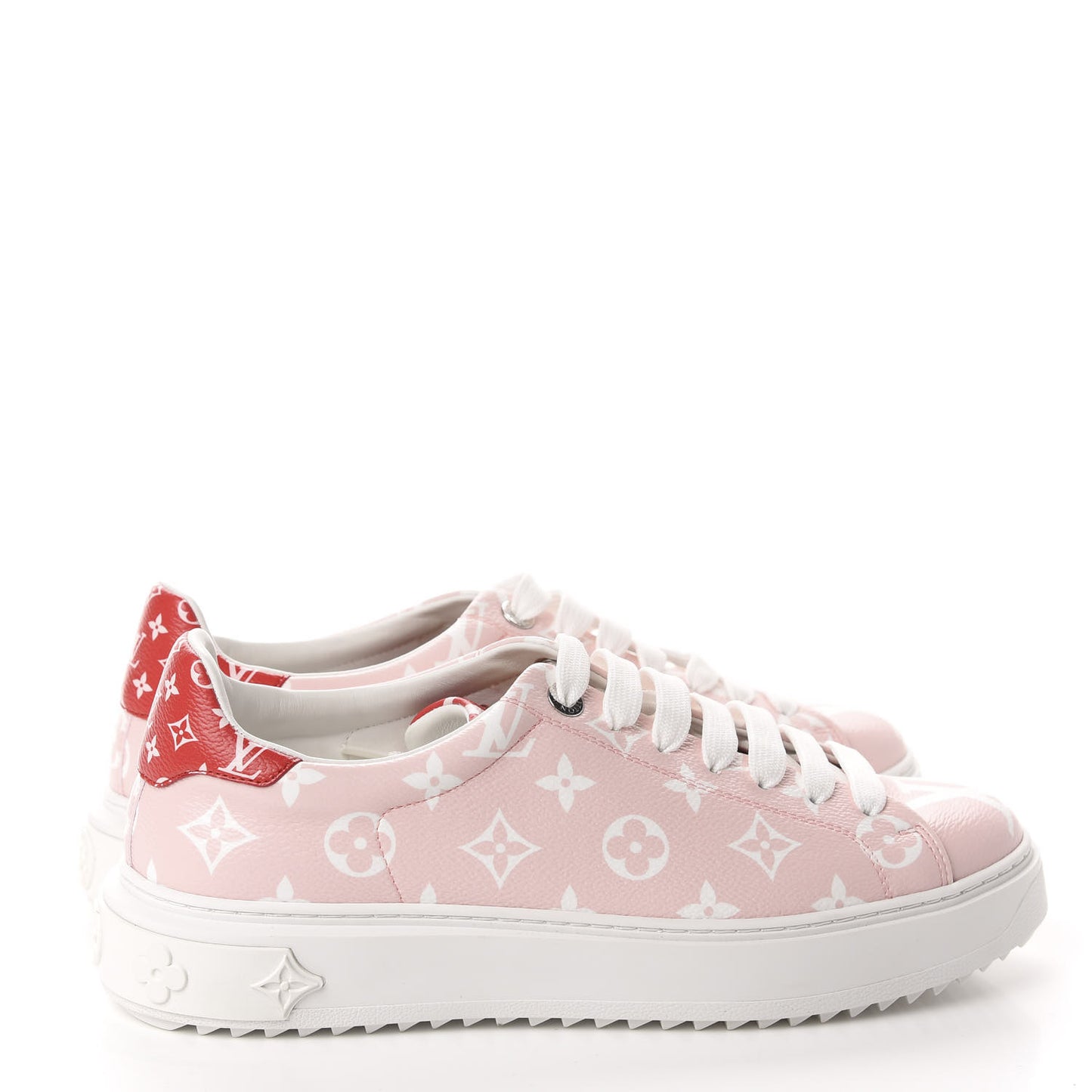 Monogram Giant Time Out Sneakers 42 Rose Rouge