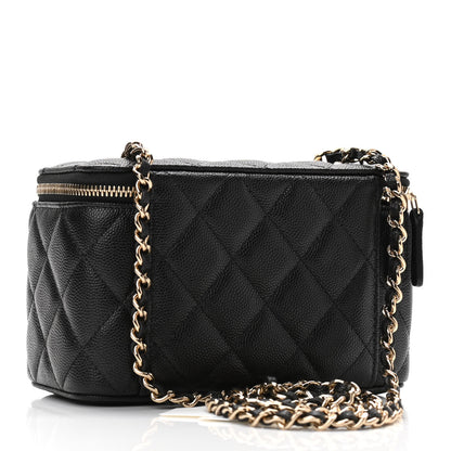 Chanel Caviar Quilted Small Vanity Case With Chain Black 3 of 12