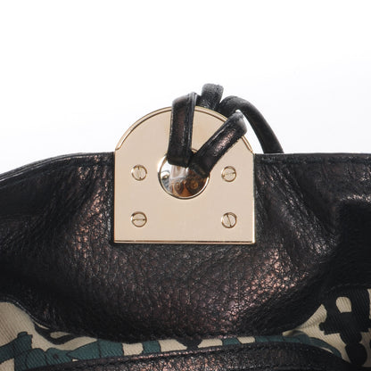 Gucci Calfskin Medium Indy Top Handle Hobo Black 8 of 8