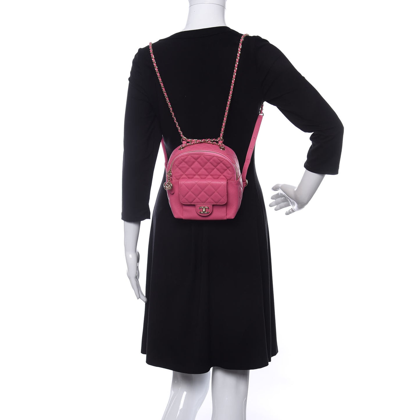 Caviar Quilted Small CC Day Backpack Pink