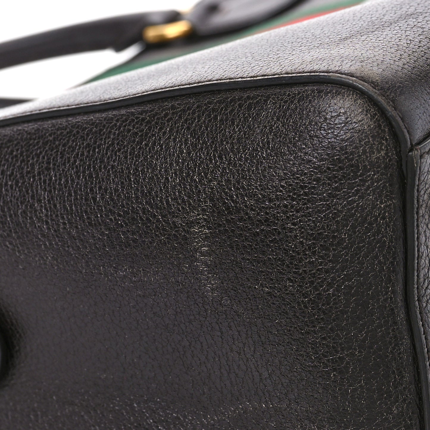 Calfskin Vintage Web Medium Satchel Dark Brown