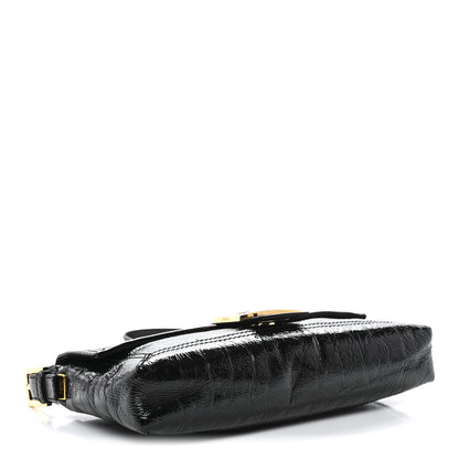 Fendi Vitello Naplak Medium Convertible Baguette Black 4 of 9