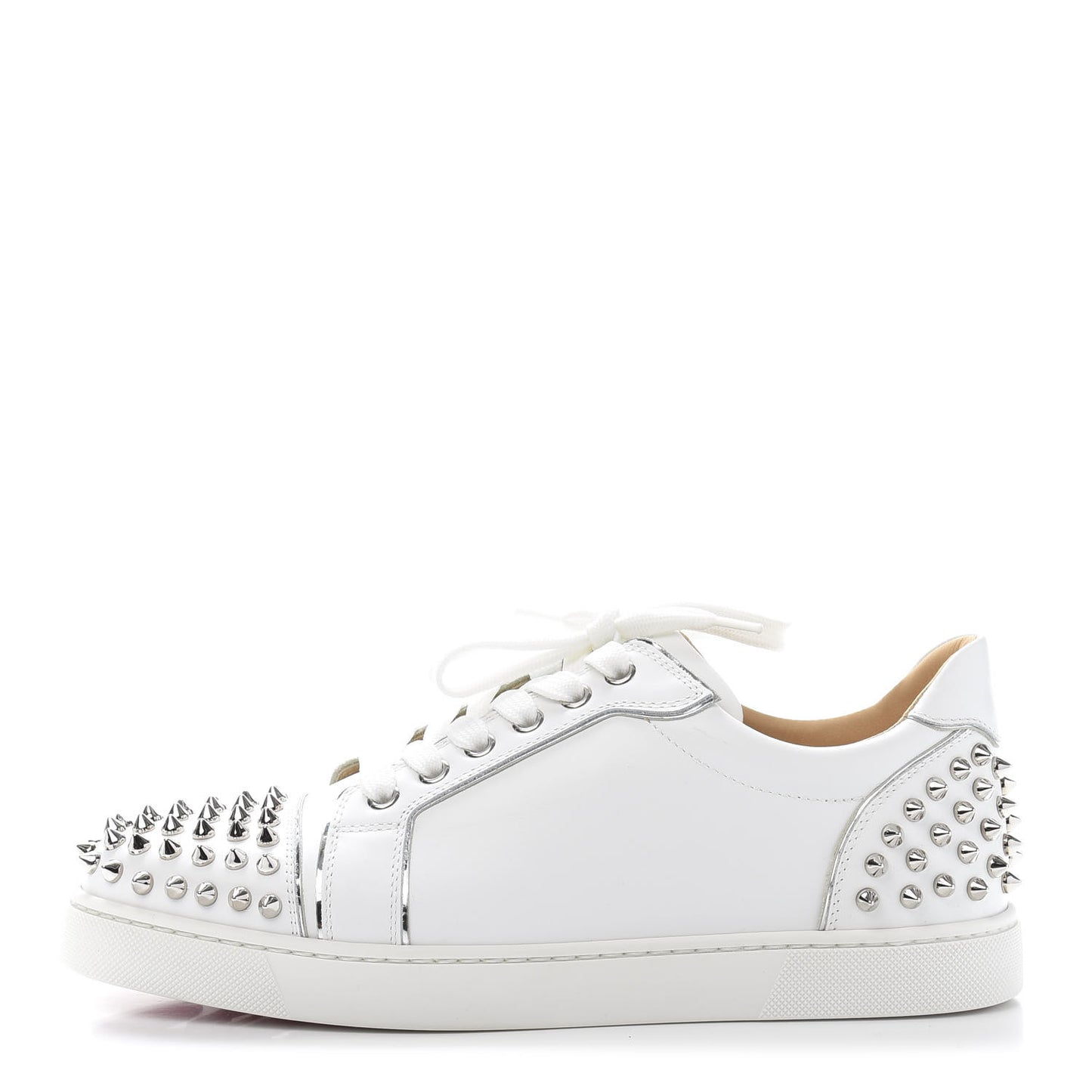 Calfskin Spikes Womens Vieira 2 Flat Sneakers 39 White