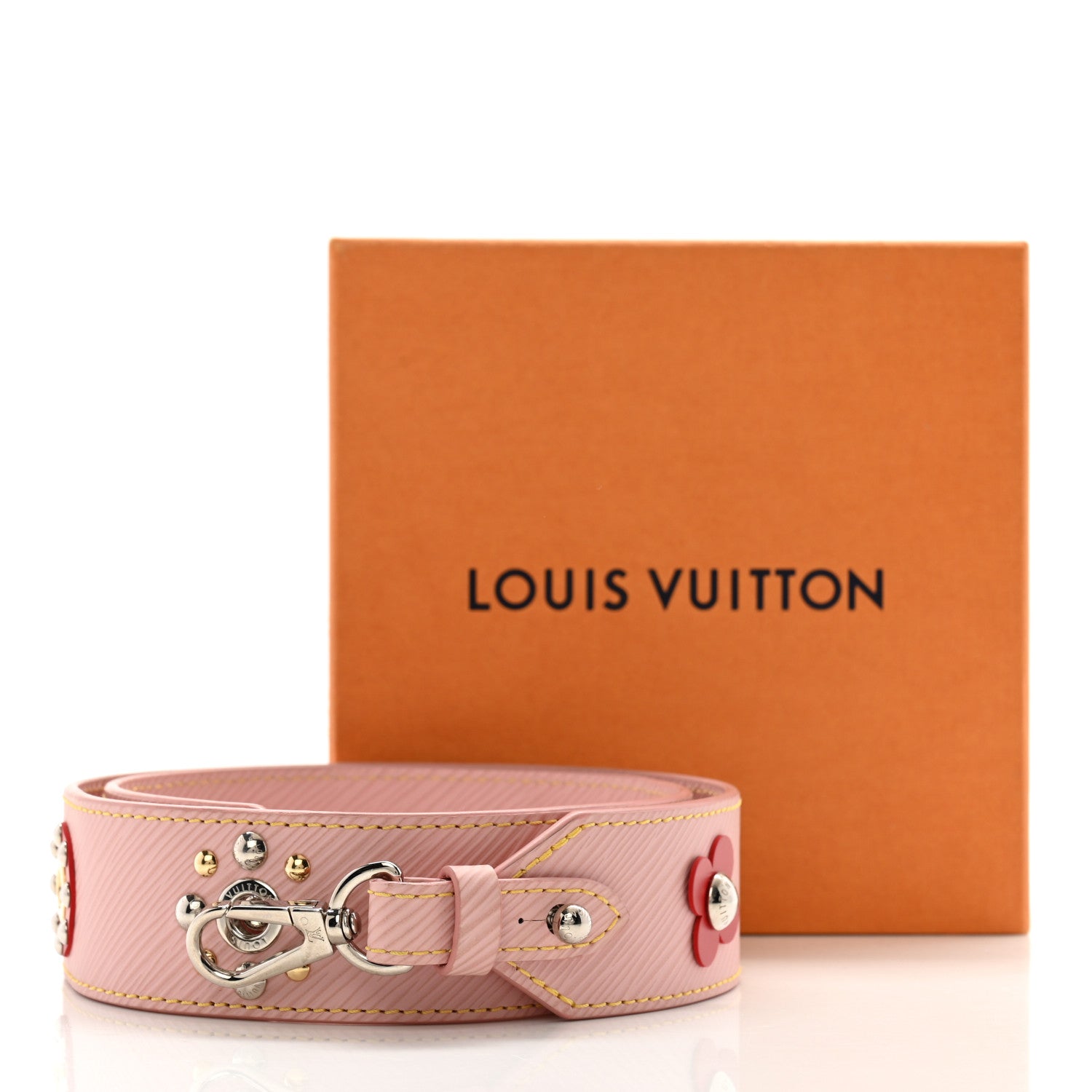 Louis Vuitton Epi Mechanical Flowers Bandouliere Shoulder Strap Rose Ballerine 6 of 6