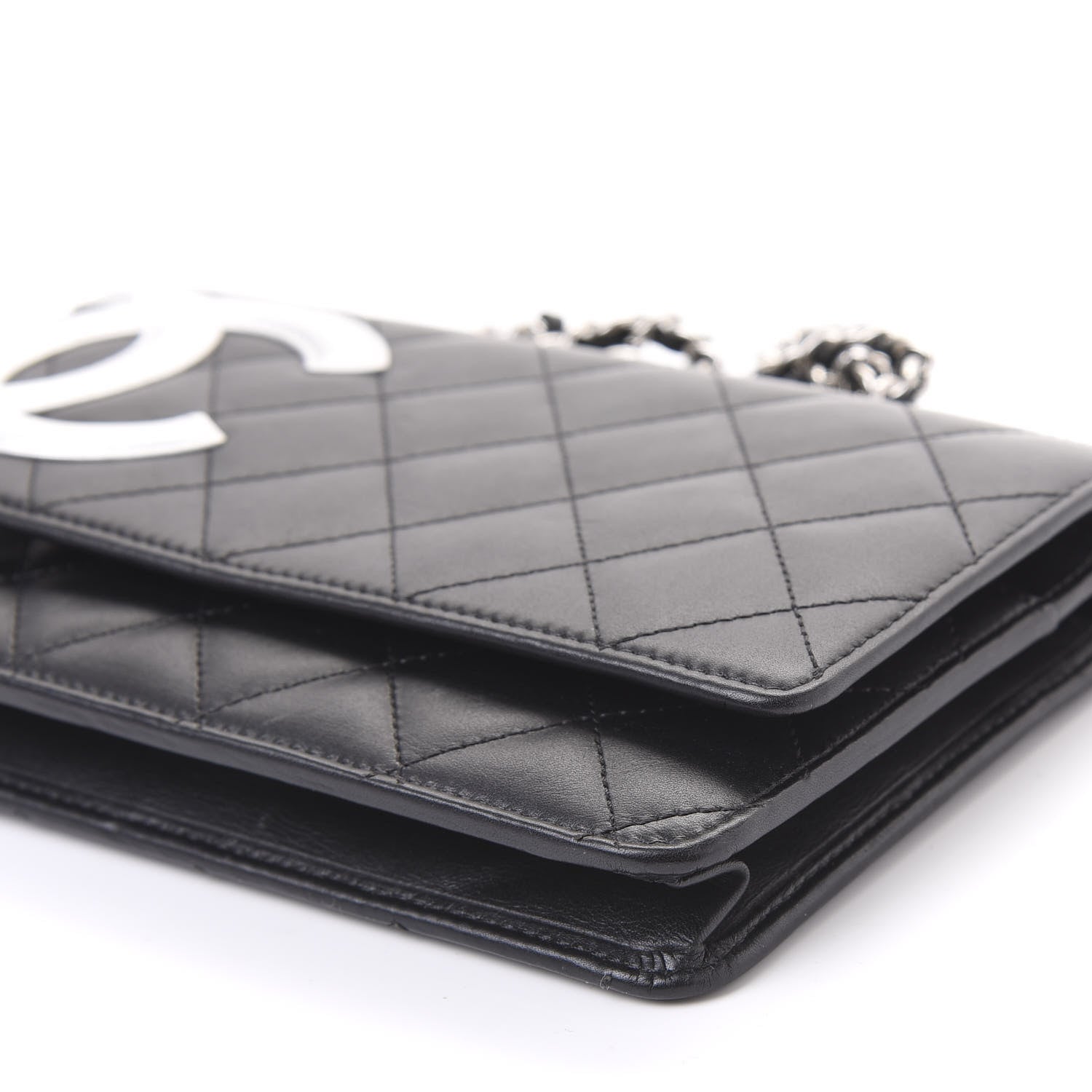 Chanel Calfskin Quilted Cambon Wallet On Chain WOC Black 6 of 10