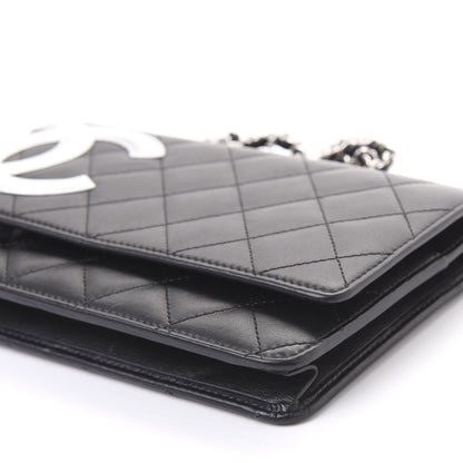 Chanel Calfskin Quilted Cambon Wallet On Chain WOC Black 6 of 10