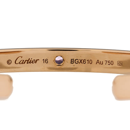 Cartier 18K Pink Gold Pink Sapphire LOVE Cuff Bracelet 16 3 of 4