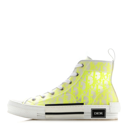 Christian Dior Technical Canvas Oblique Mens B23 High Top Sneakers 42 Yellow 1 of 9