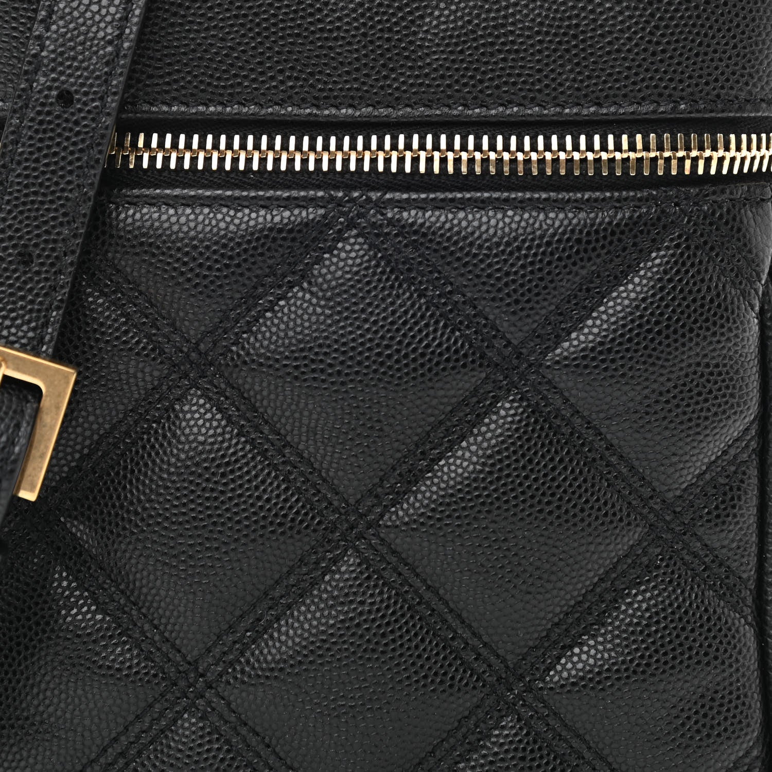 Saint Laurent Grain de Poudre Quilted 80's Vanity Bag Black 8 of 10