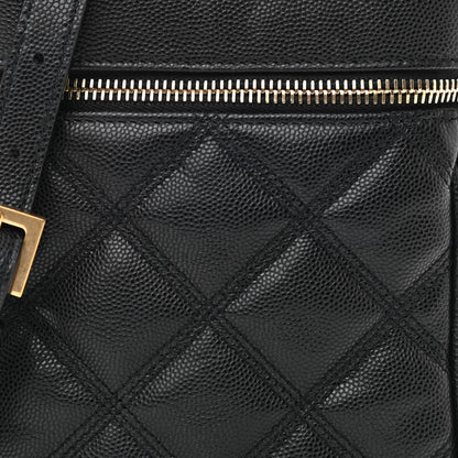 Saint Laurent Grain de Poudre Quilted 80's Vanity Bag Black 8 of 10